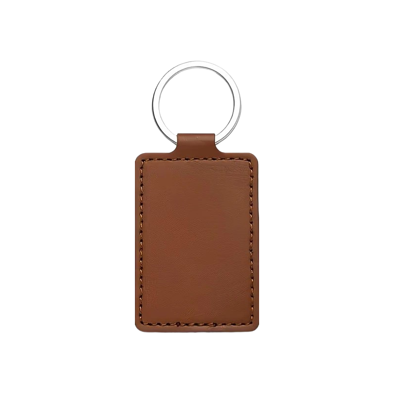 Brown Leather Keyring for Laser Engraving